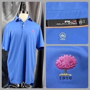 Vintage RLX Ralph Lauren 1916 Cherry Valley Club Golf Polo Women's S/P Blue Logo